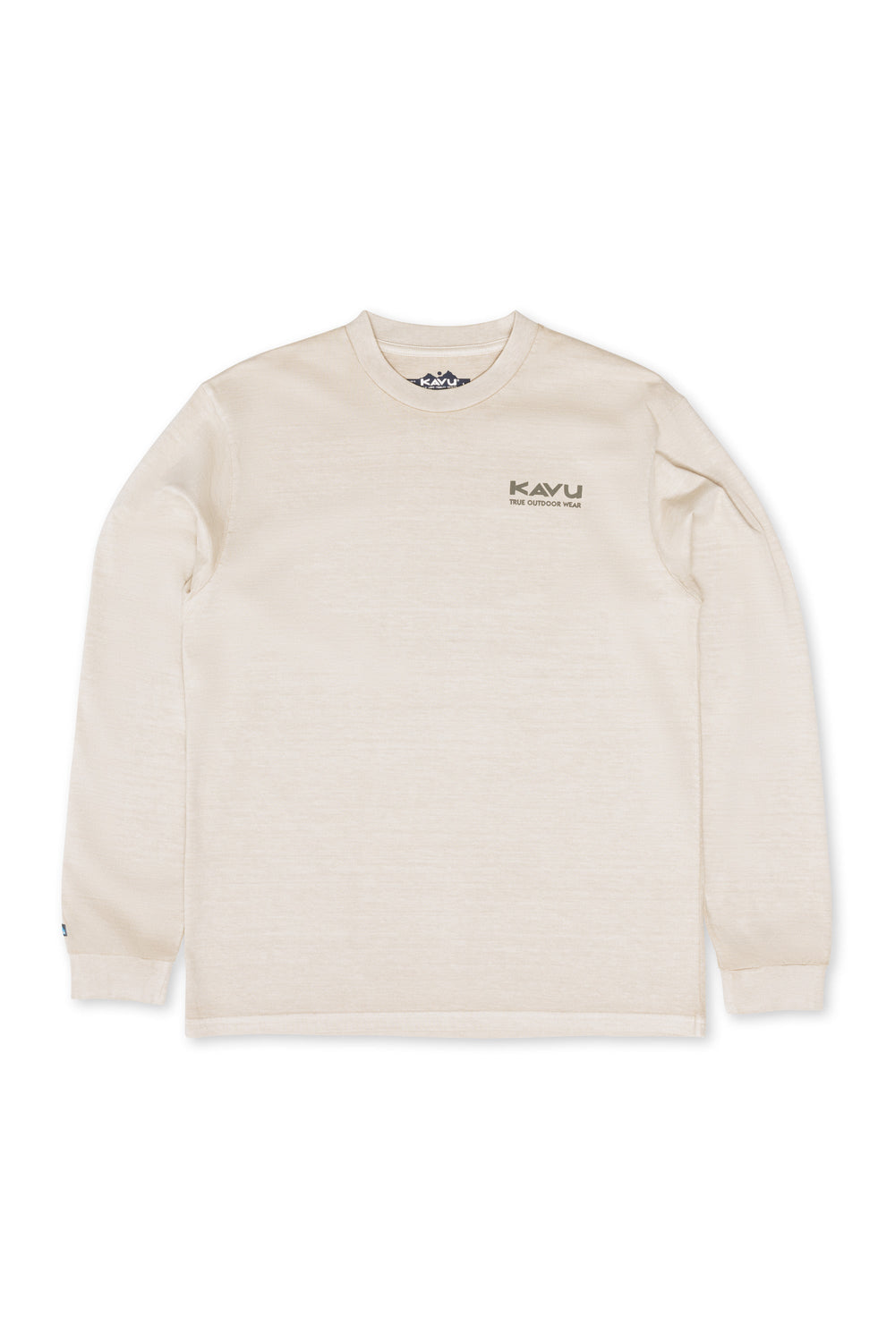 KAVU Camper Long Sleeve T Shirt in Classic Beige