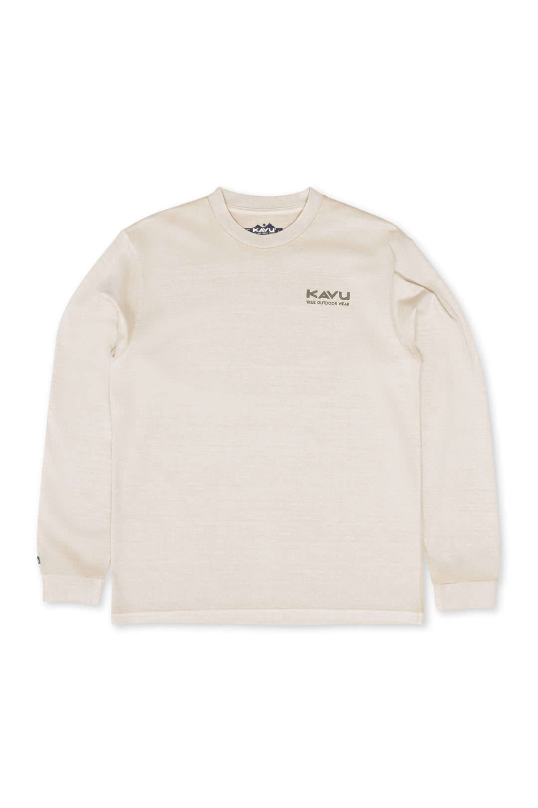 KAVU Camper Long Sleeve T Shirt in Classic Beige