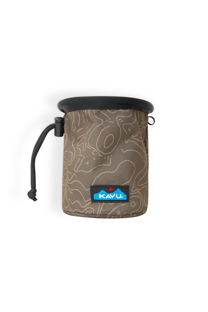 KAVU Peak Seeker Chalk Bag in Olive Topo