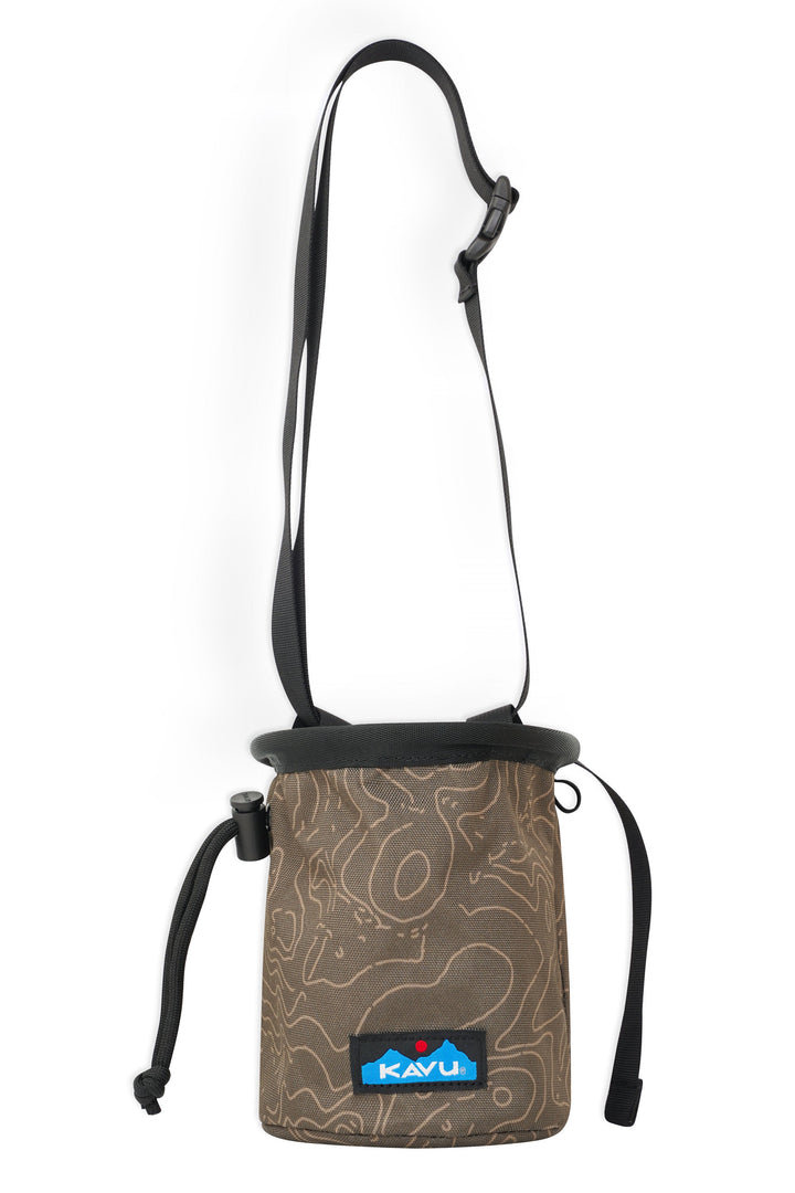 KAVU Peak Seeker Chalk Bag in Olive Topo