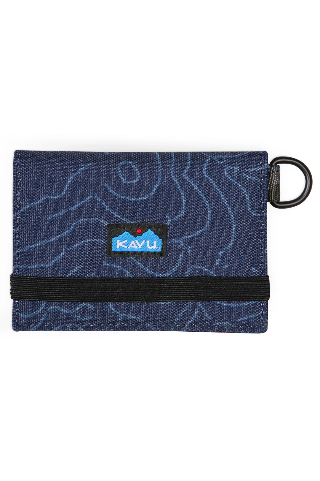 KAVU Billings Wallet - Navy Topo