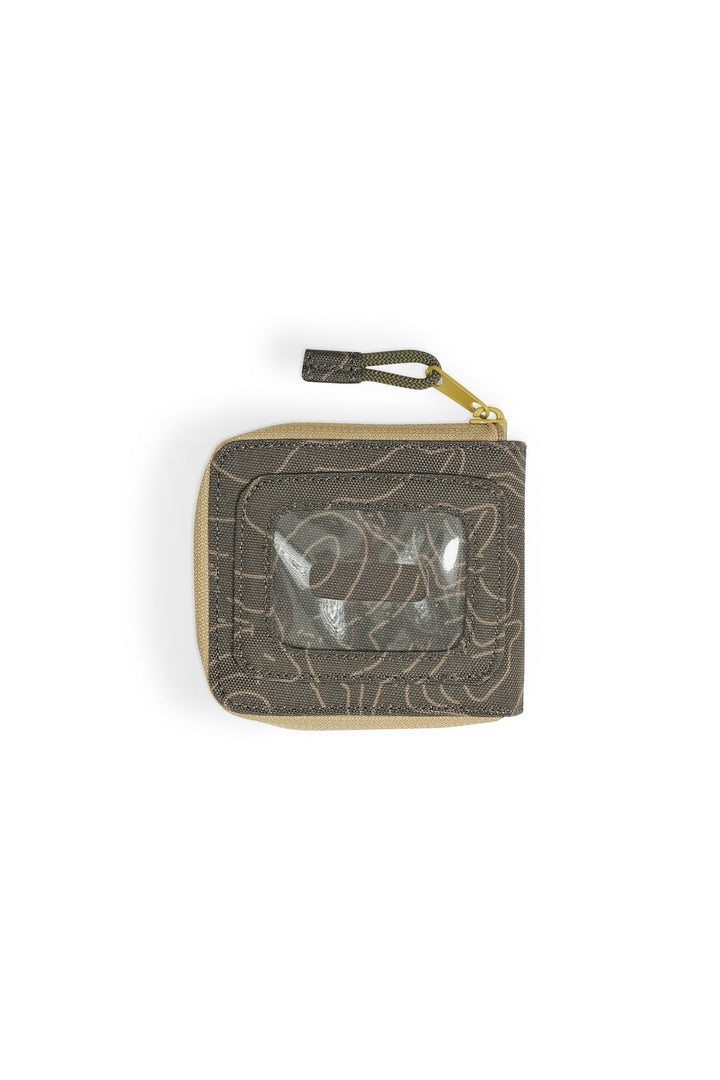 KAVU Zip Around Wallet in Olive Topo