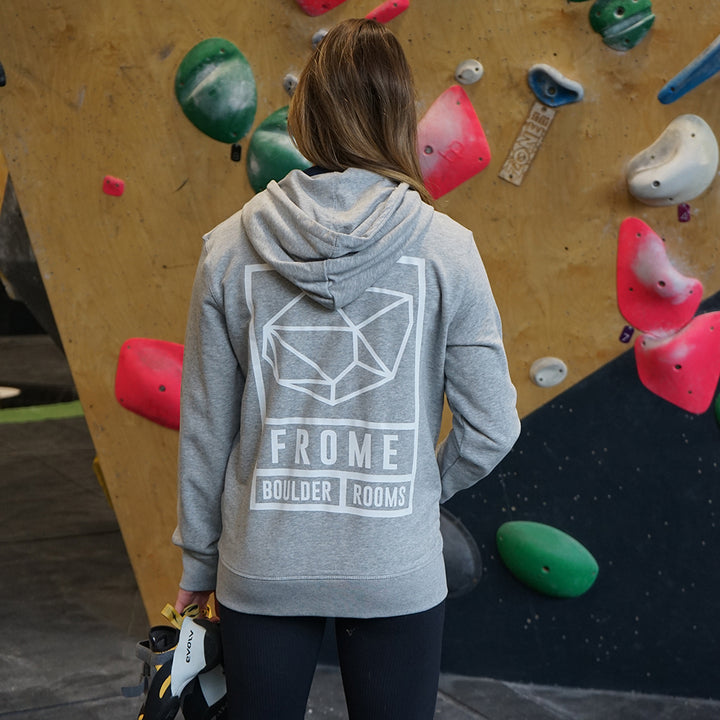 FBR Logo Zip Hoody - Heather Grey