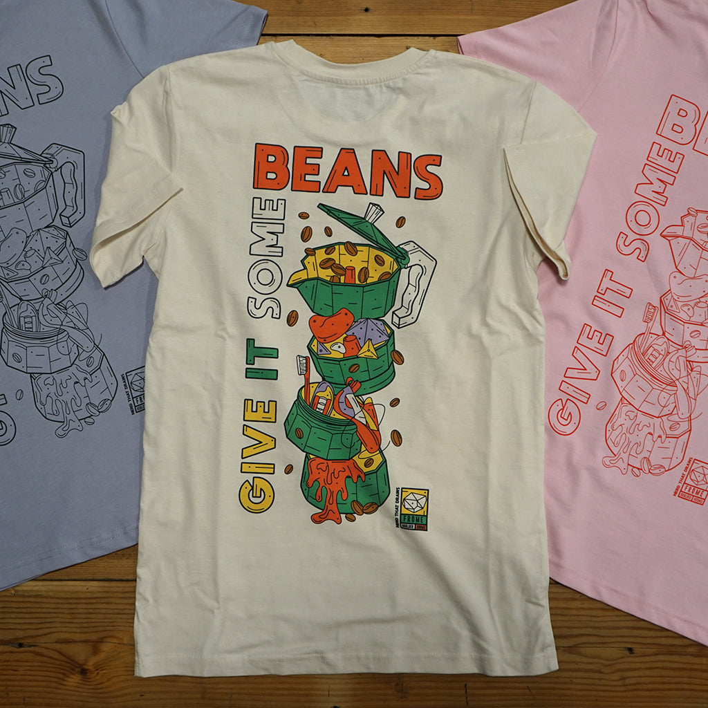 FBR x NTD - Give It Some Beans T-Shirt - Vintage White