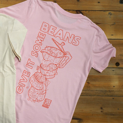 FBR x NTD - Give It Some Beans T-Shirt - Cotton Pink