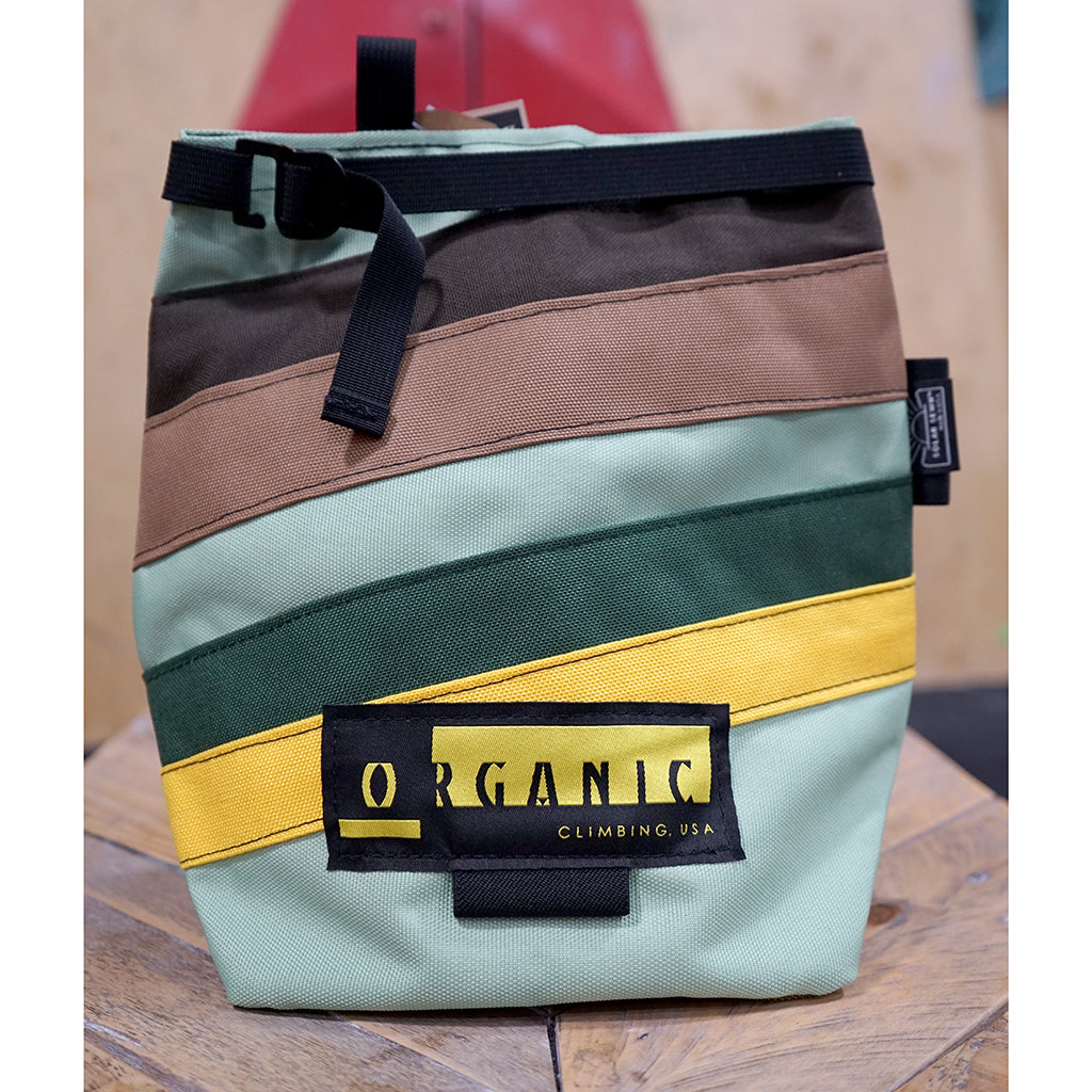 Organic - Lunch Bag Chalk Bucket - Light Green and Brown