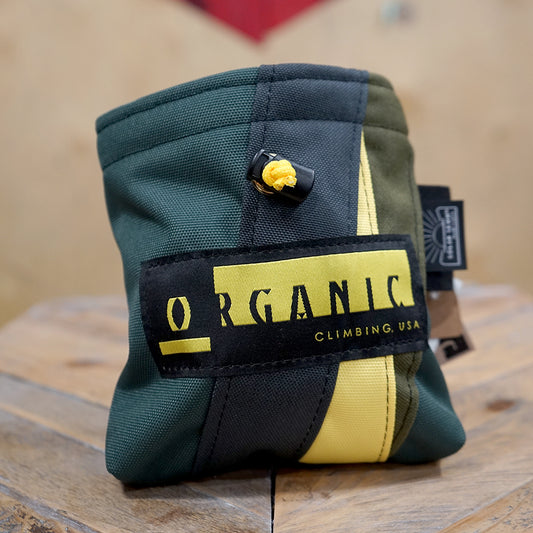 Organic - Chalk Bag - Dark Green and Yellow