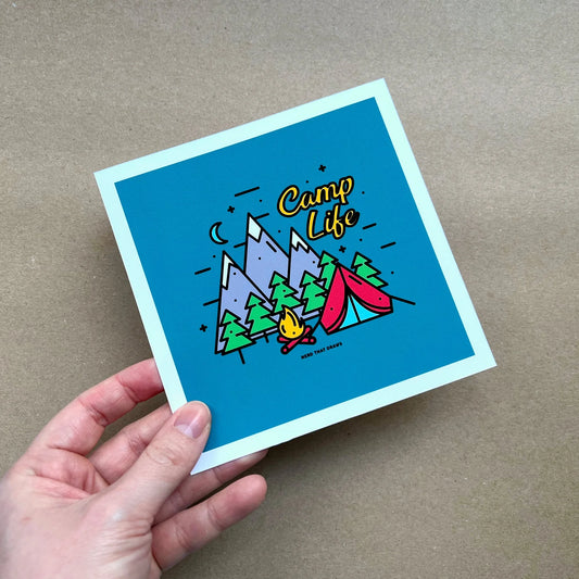 Nerd That Draws - Camp Life - Square Art Print