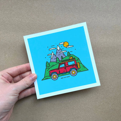 Nerd That Draws - Off Road 4 x 4 - Square Art Print