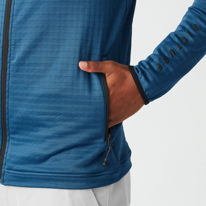 Bake Grid Full Zip Hooded Fleece | Mens