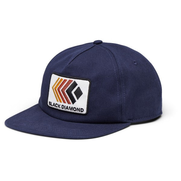 Black Diamond Washed Cap in navy with faded patch