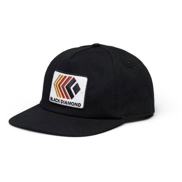 Black Diamond Washed Cap in black with faded patch