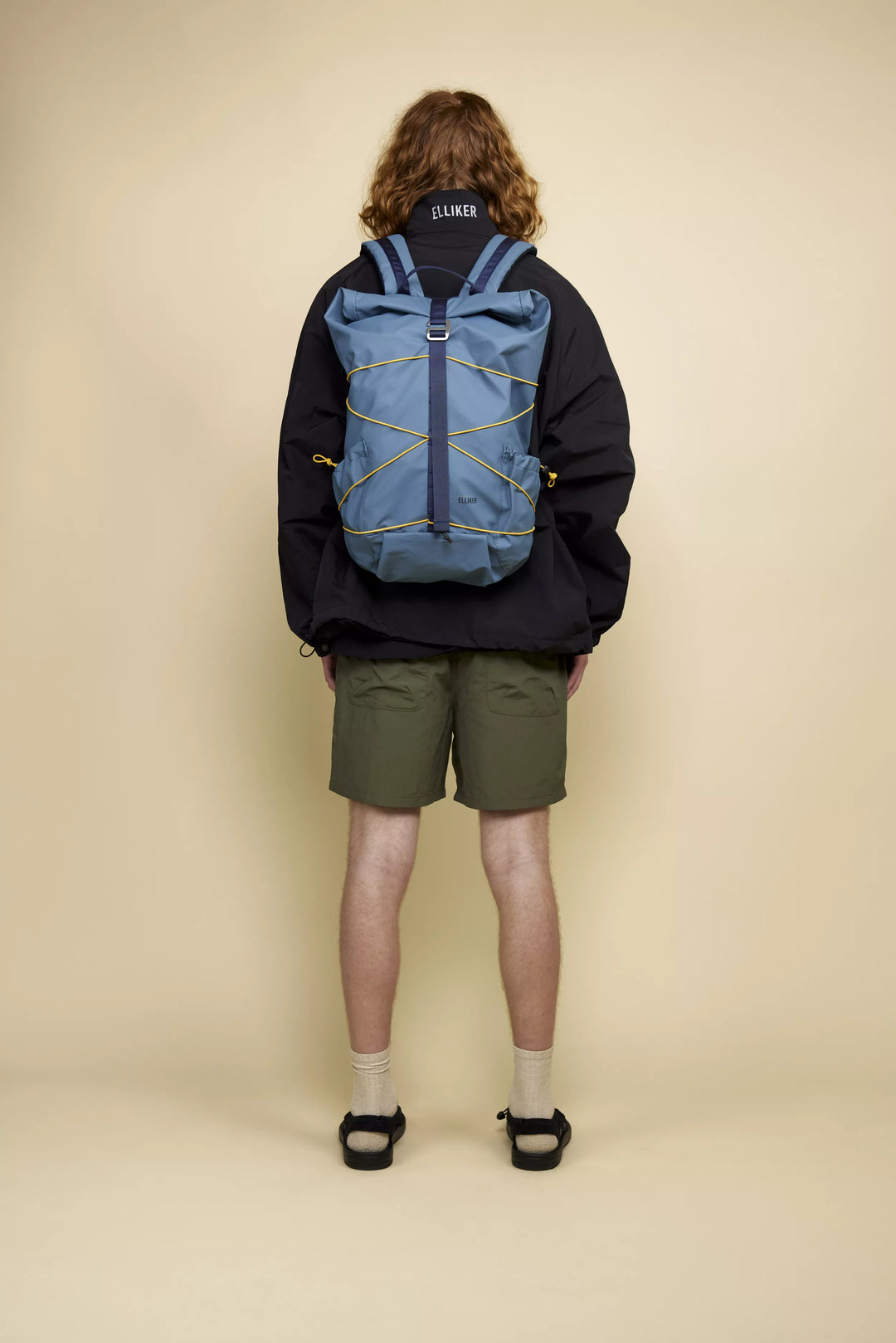 Dayle Roll Top Backpack - Steel Blue