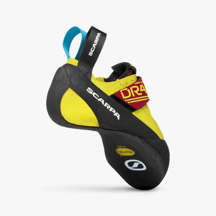 Scarpa Drago Kids climbing shoe, top down view