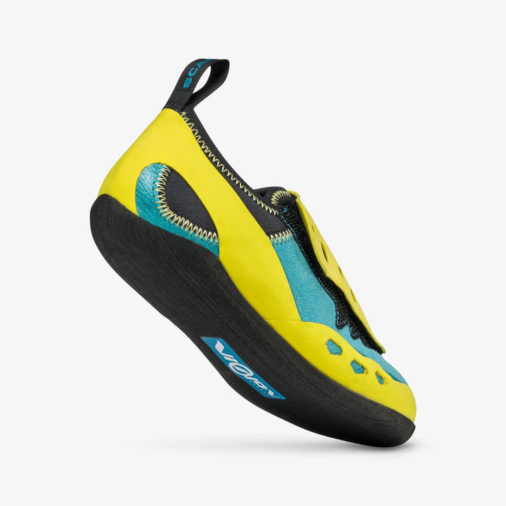 Scarpa Piki J kids climbing shoe, top down view
