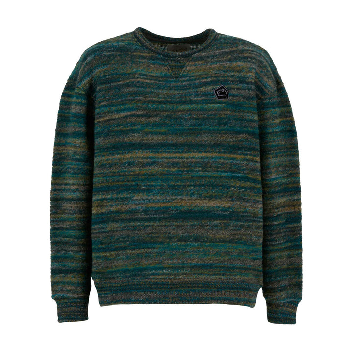 E9 Charles Knit in Dark Teal, front